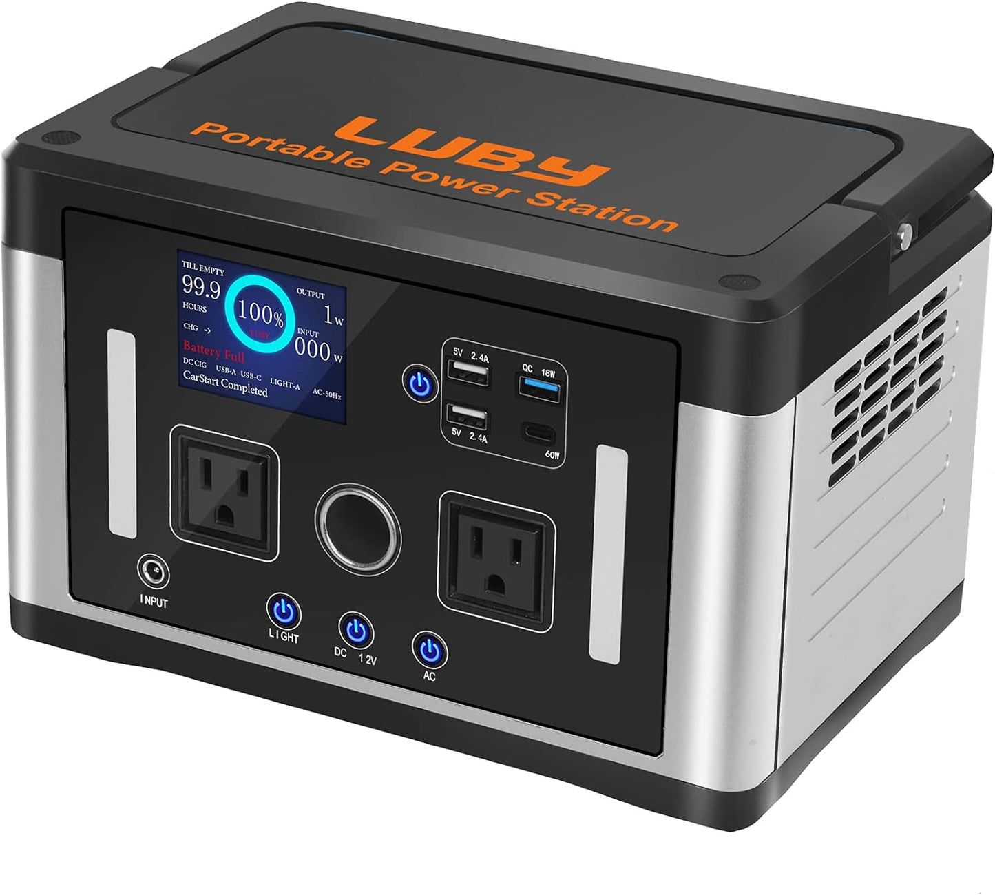 Luby™ 700W Portable Power Station Solar Generator