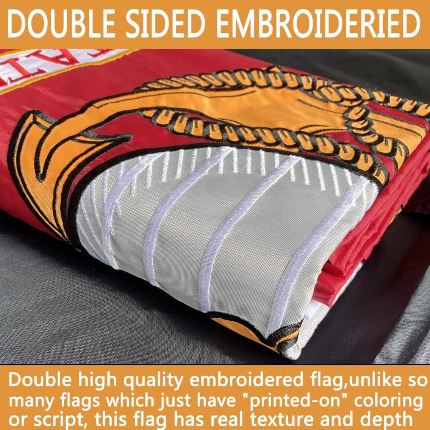 Embroidered Double Sided US and military Flag 3x5 Set Outdoor All Weather