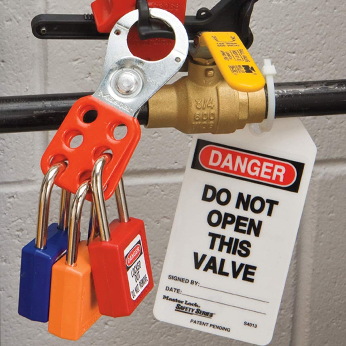 8-Pack Red Safety Padlocks - OSHA LOTO, Non-Conductive, 6mm Shackle