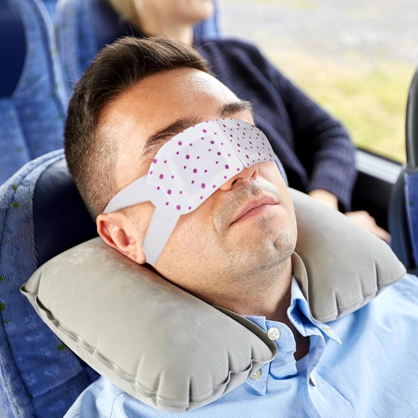 Lavender Steam Eye Mask (10-Pack) – Self-Heating, Disposable SPA Relief, 12x8cm