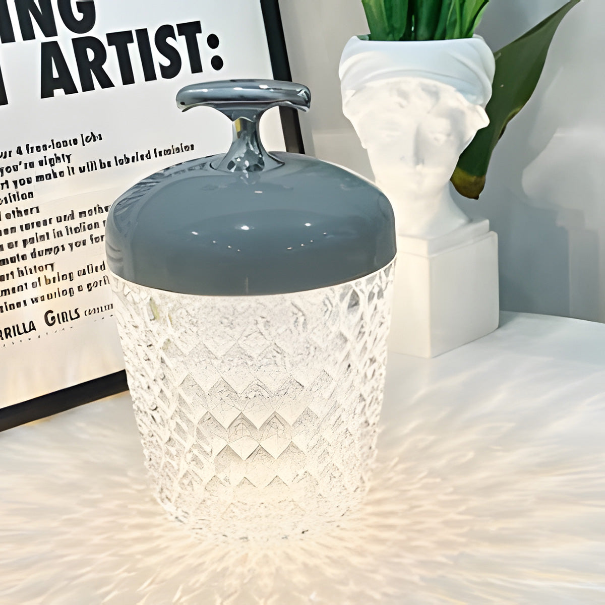(A pair)16 Colors Acorn Cordless Lamp,Touch Control Table Lamp with Remote Romantic Atmosphere