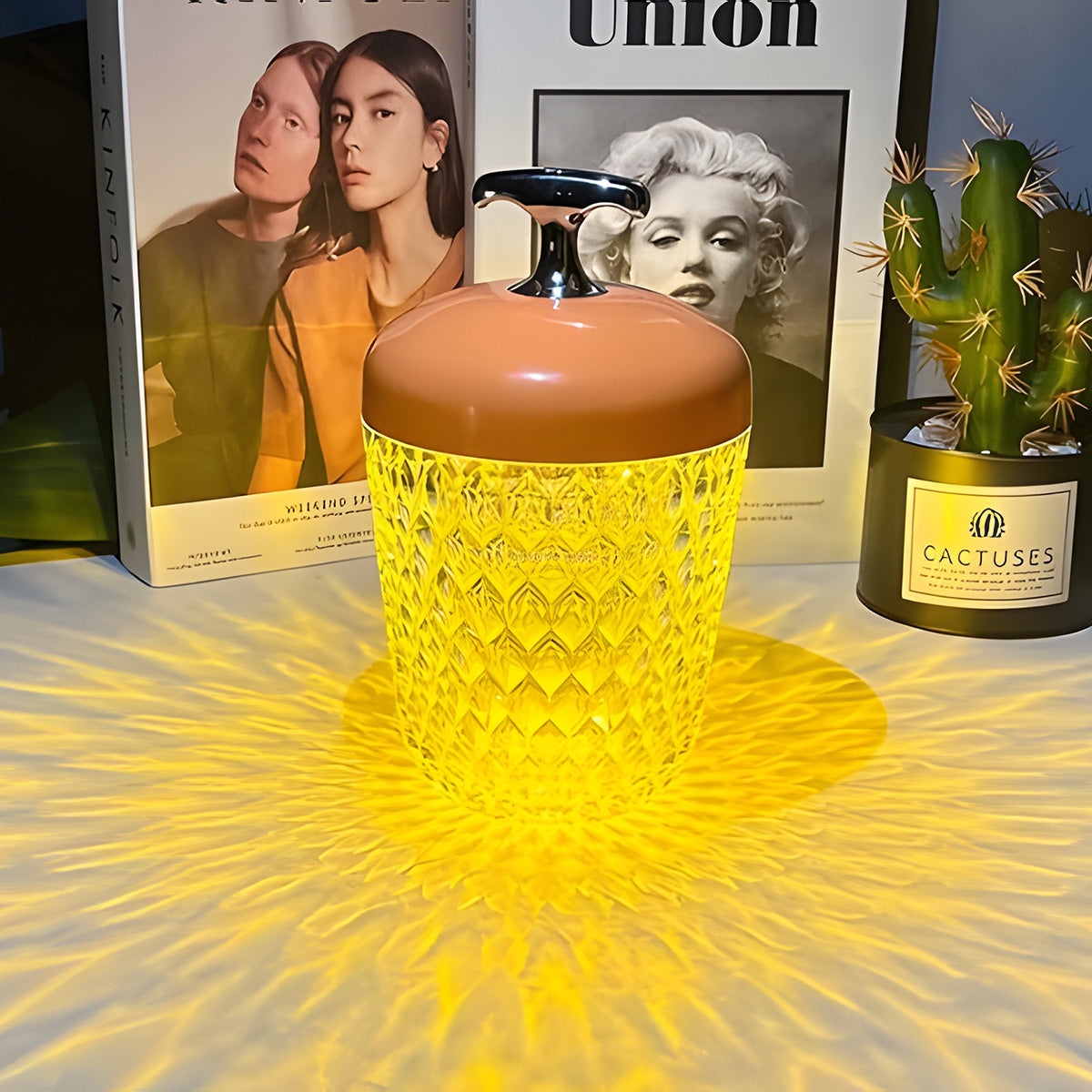 (A pair)16 Colors Acorn Cordless Lamp,Touch Control Table Lamp with Remote Romantic Atmosphere
