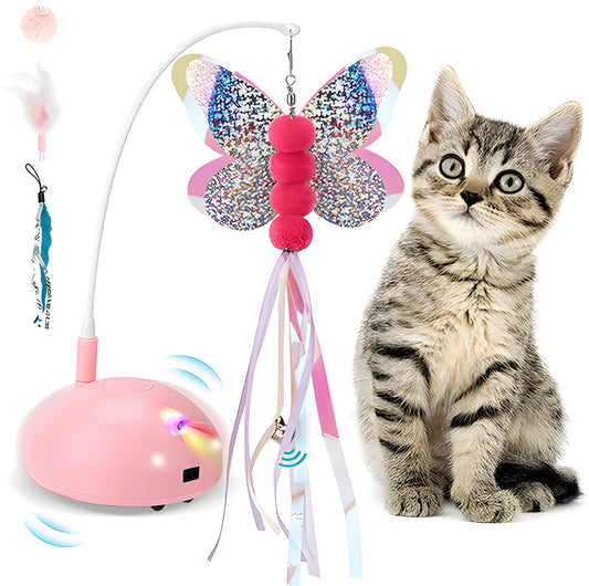 3-in-1 Interactive Cat Toy USB Rechargeable Power Teasing automatic rotation car