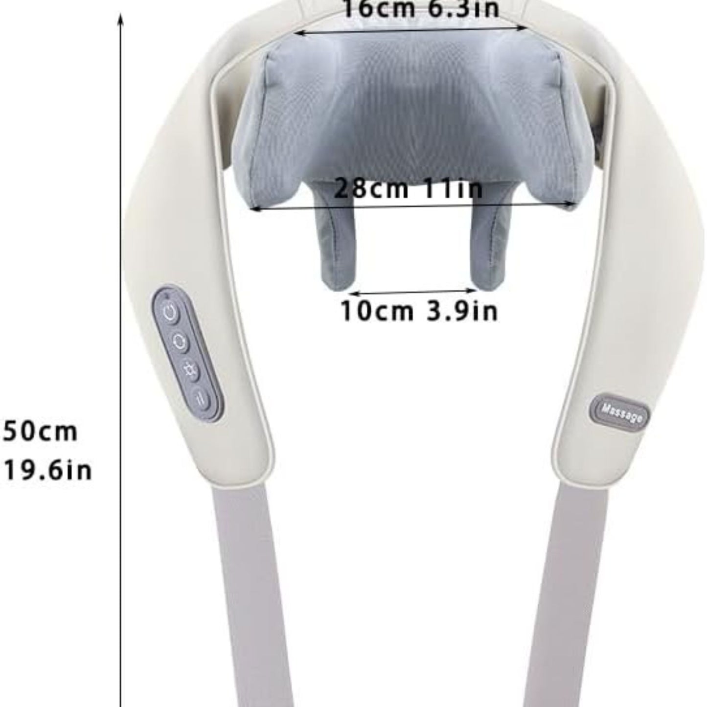 Shiatsu Electric Back Shoulder and Neck Massage with Heat Kneading Massage Pillow Type C Port