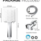 High Pressure Shower Head with Handheld 6 Settings Detachable shower head with hose Chrome