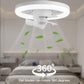 (A Pair) Ceiling Fan with Remote Screws Into Light Bulb Socket E26/E27 Base 360-Degree Rotate