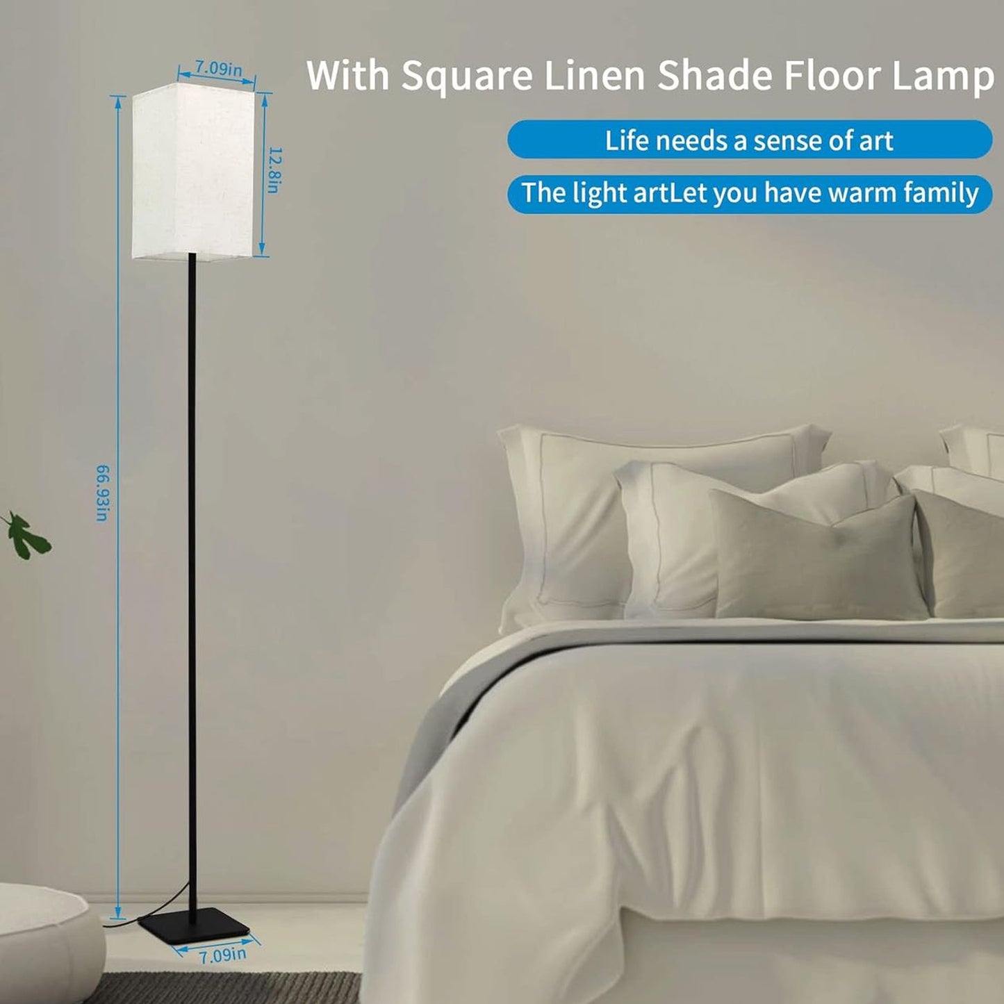 RGB LED Standing Floor Lamp，for Living Room, Bedroom, Gaming Room,Office