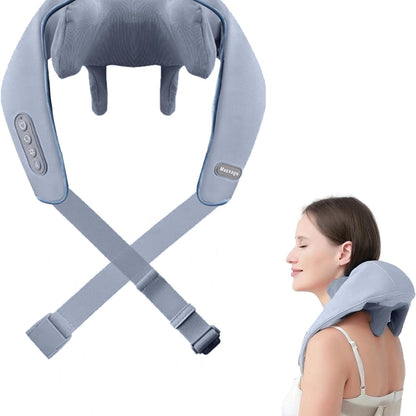 Shiatsu Electric Back Shoulder and Neck Massage with Heat Kneading Massage Pillow Type C Port