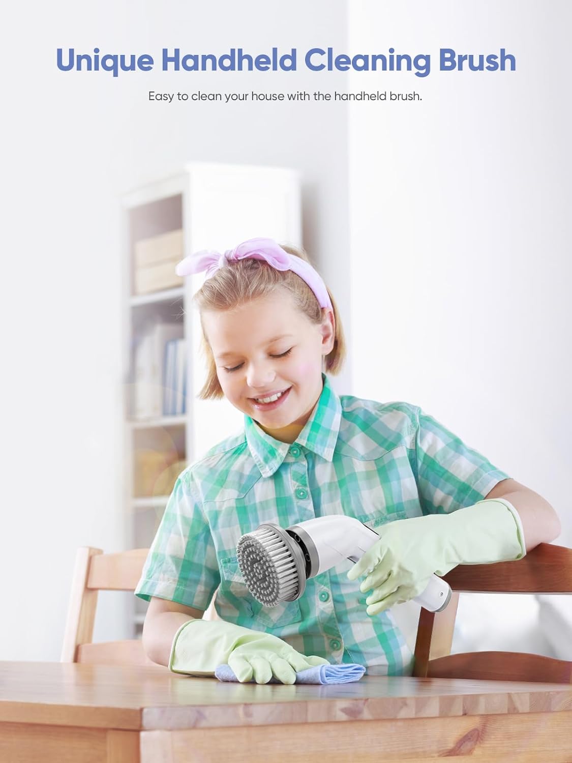 Electric Spin Scrubber Cordless Cleaning Full-Body IPX7 3 Speeds LCD Display 4 Replaceable Brushes