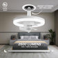 (A Pair) Ceiling Fan with Remote Screws Into Light Bulb Socket E26/E27 Base 360-Degree Rotate