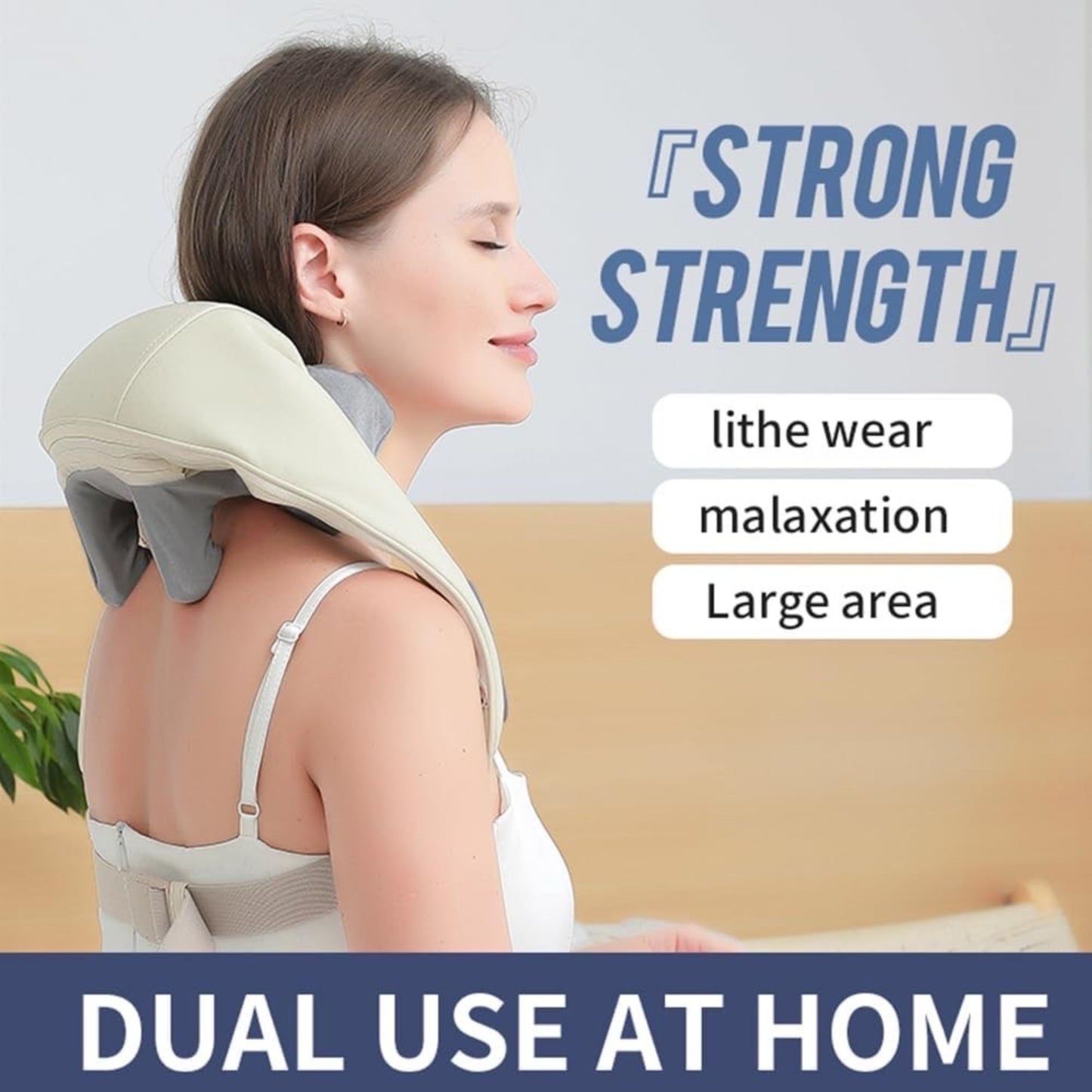 Shiatsu Electric Back Shoulder and Neck Massage with Heat Kneading Massage Pillow Type C Port