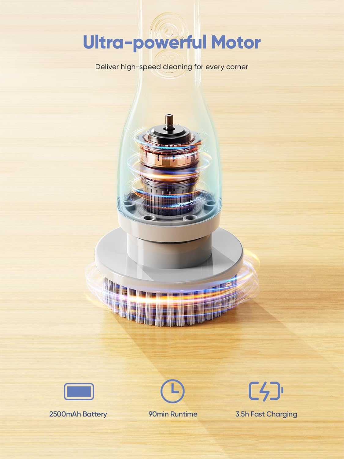 Electric Spin Scrubber Cordless Cleaning Full-Body IPX7 3 Speeds LCD Display 4 Replaceable Brushes