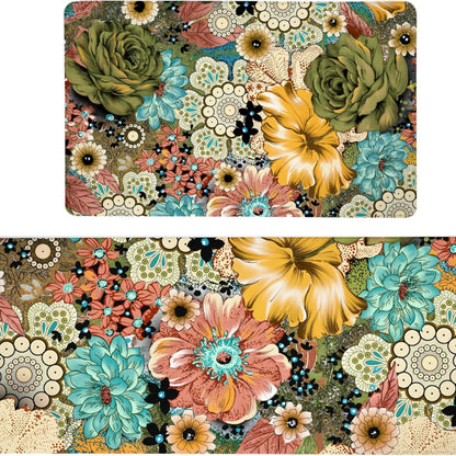 Anti Fatigue Non-Slip Kitchen Floor Mats (17.3 x 28 Inch+17.3 x 47 Inch)