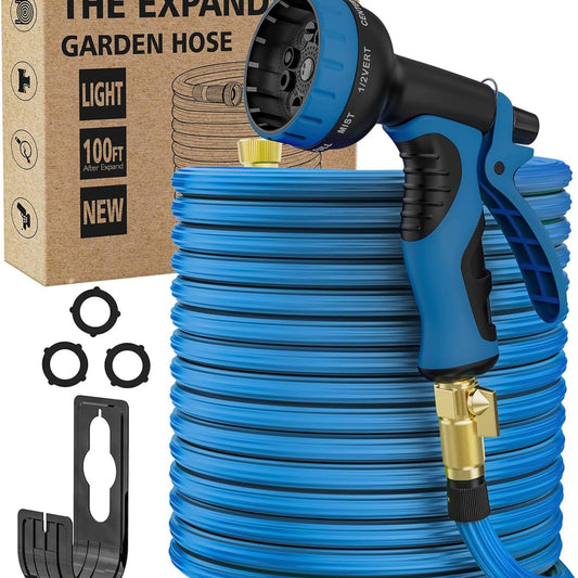 100 ft 5 in 1 Retractable Garden Hose Nozzle Random Color