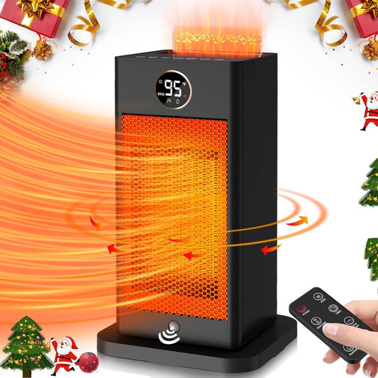 PTC Indoor Space Heater with Sensor, Humidifier & 3D Flame, 1500W