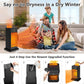 PTC Indoor Space Heater with Sensor, Humidifier & 3D Flame, 1500W