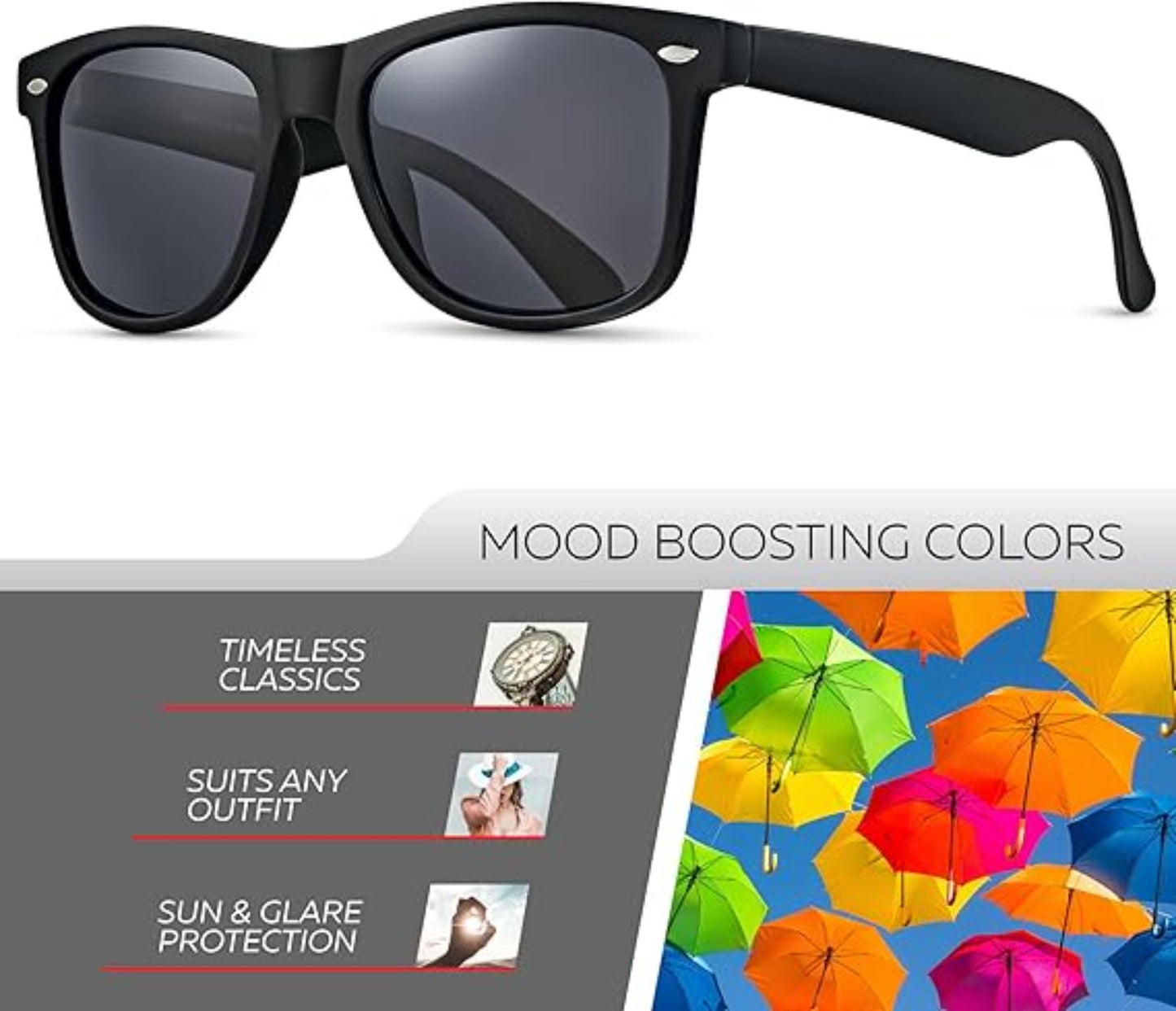 Retro Polarized Sunglasses for Men/Women - UV400 Classic Aviator Style