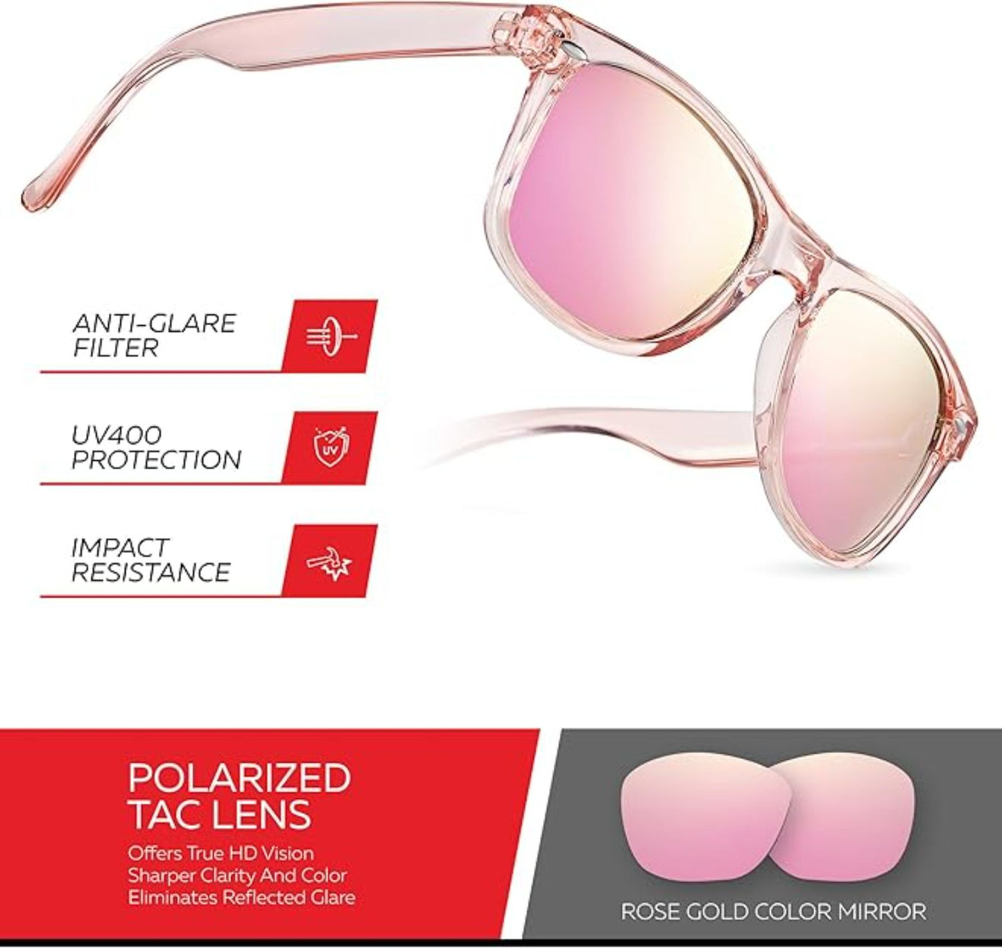 Retro Polarized Sunglasses for Men/Women - UV400 Classic Aviator Style