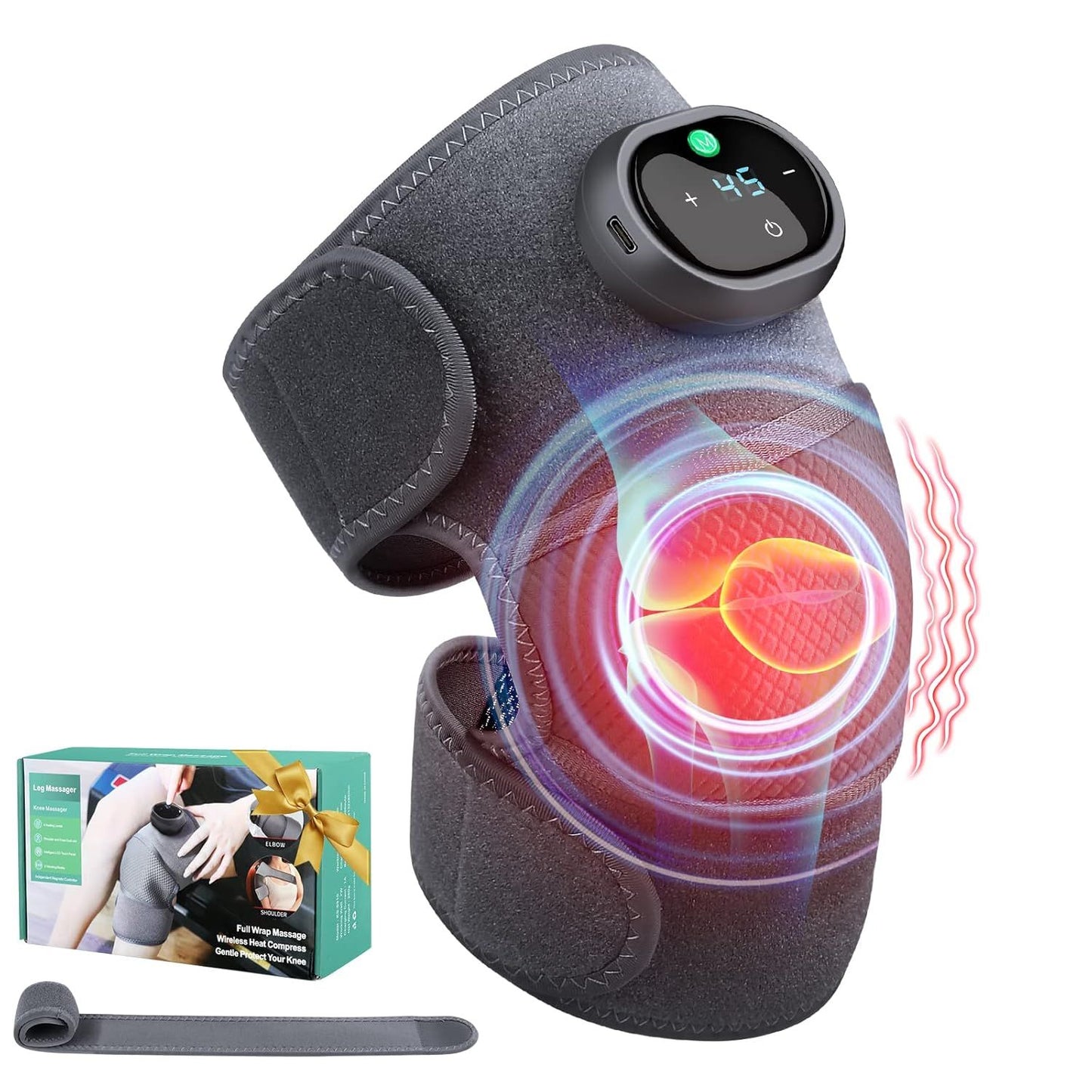 3-in-1 Heating & Vibration Knee Massager for Joint Pain Relief