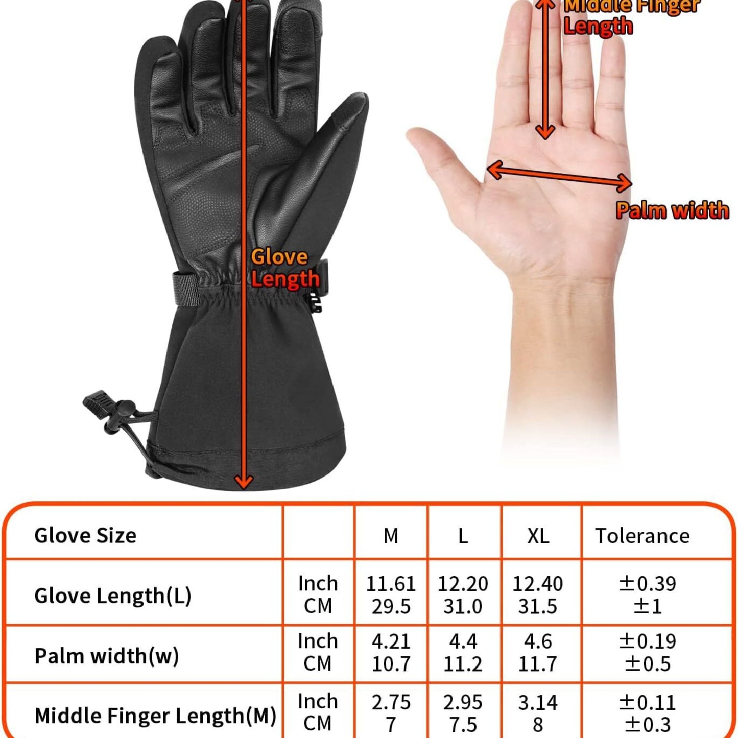 Unisex Rechargeable Heated Gloves