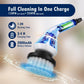 Electric Spin Scrubber with 6 Brush Heads & Adjustable Handle