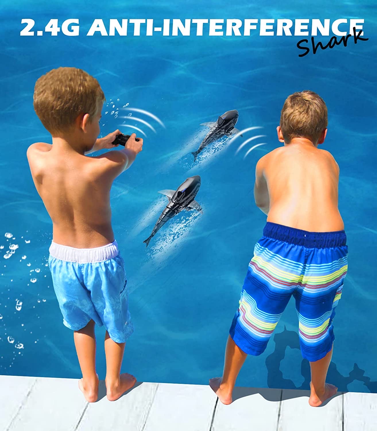 WOWMTN Remote Control Shark Pool Toys for Kids