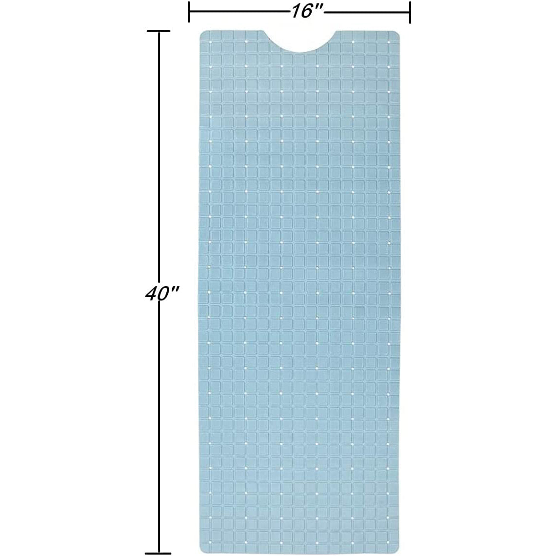 WOWMTN Bathtub Square, 40x16, Machine Washable, Soft Feet, Bathroom Accessories