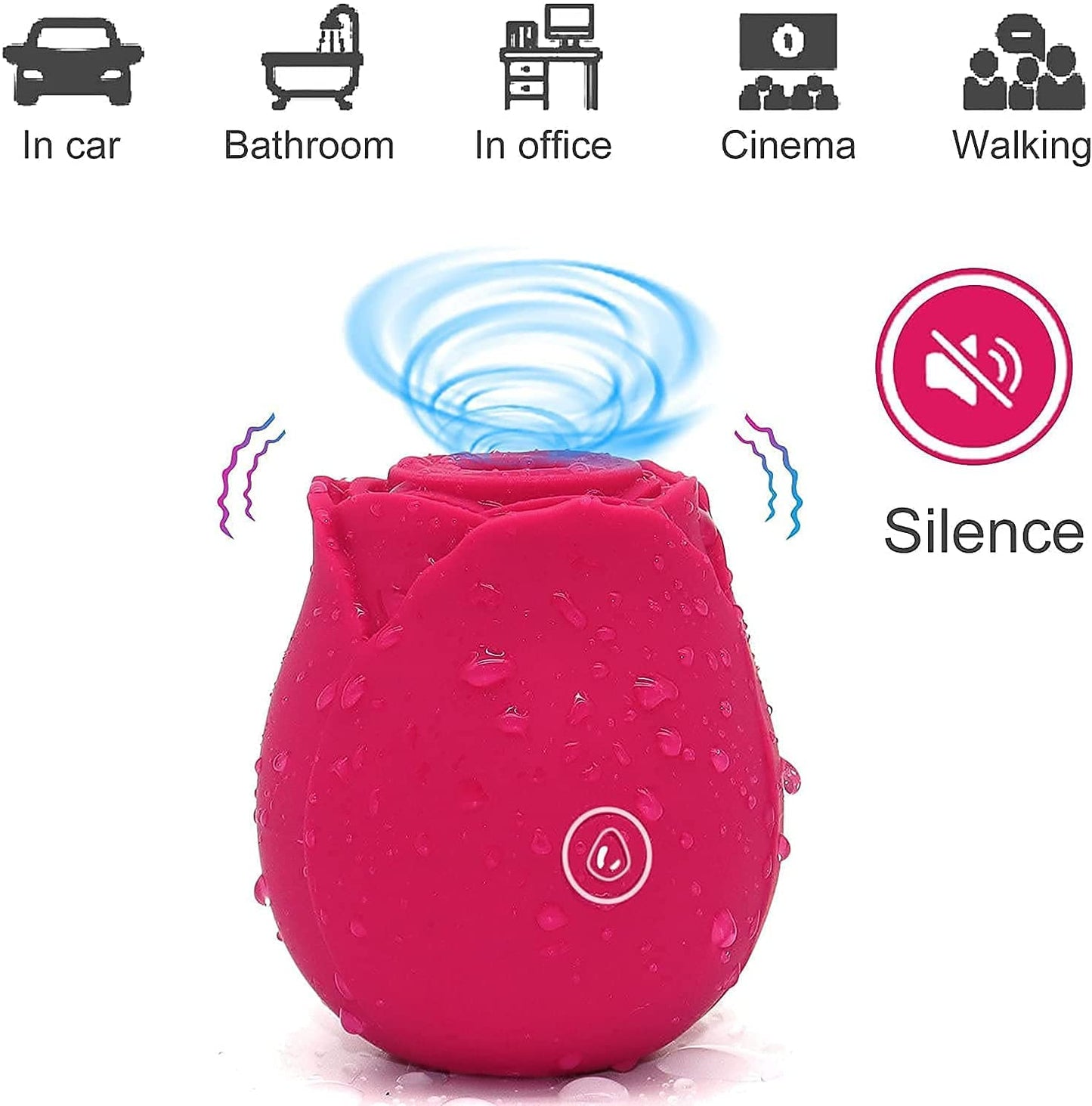 [2022 New Edition] WOWMTN Rose Toy for Women Pleasure Vibrator for Couples Sex