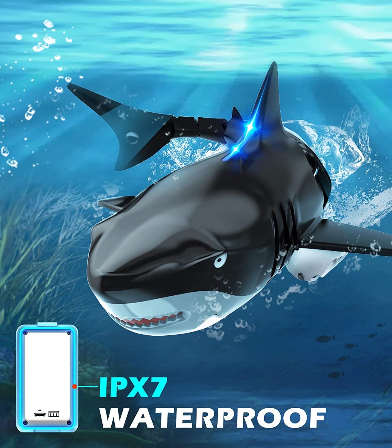 WOWMTN Remote Control Shark Pool Toys for Kids