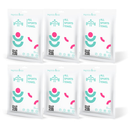 Snuggle&Go Sports Towel Disposable Towel 100% Cotton Hyper Allergenic-Lux Soft Fabric